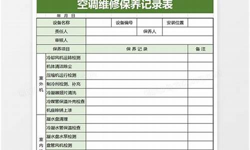 空调维修清单模板_空调维修清单模板下载